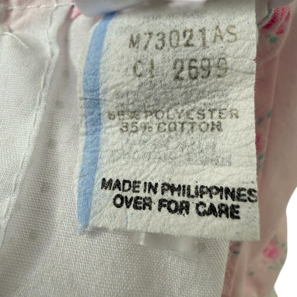 VTG Sears Baby Girls Infant Toddler Dress 24 Months Pink & White Floral Bloomers - Picture 9 of 14